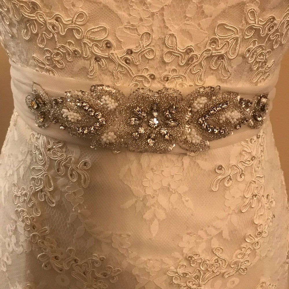 PRONOVIAS Belt Cint.429 Off White Long tulle tie belt only